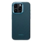 Клип-кейс (накладка) Pitaka MagEZ Case 4 для Apple iPhone 15 Pro (Уценка) чёрно-синий (полоска) (хорошее состояние, точки непрокраса на чехле)