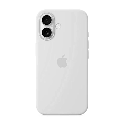 Клип-кейс (накладка) Silicone Case для Apple iPhone 16 силикон, белый