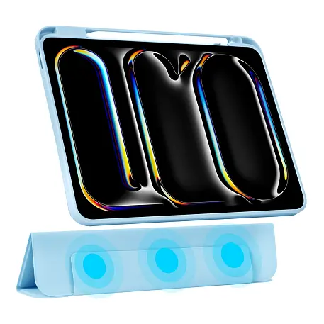 Чехол-книжка c отделением под стилус WIWU Protective Case JD-105 для Apple iPad Pro 13" (2024 / 2025) искусственная кожа, синий - 2