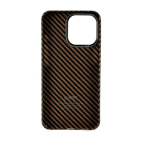 Клип-кейс (накладка) K-DOO Kevlar для Apple iPhone 13 Pro кевлар, чёрно-коричневый (полоска) - 2