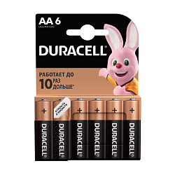 Батарейка Duracell Basic AA LR6-6BL, 6шт