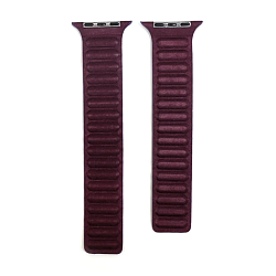 Магнитный браслет Wowen Link для Apple Watch 38 / 40 / 41 / 42mm текстиль бордовый