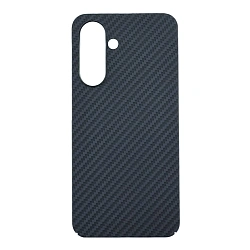 Клип-кейс (накладка) Luxo Carbon для Samsung Galaxy A26 пластик, чёрно-серый