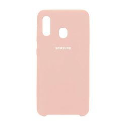 Клип-кейс (накладка) Silicone cover для Samsung Galaxy A20 / A30 силикон, пудровый