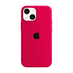 Клип-кейс (накладка) Apple Silicone Case аналог для Apple iPhone 13 силикон, "сияющий розовый"