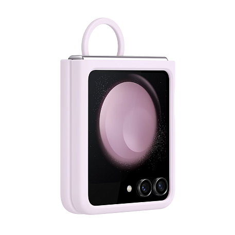 Клип-кейс (накладка) Samsung Silicone Case with Ring для Samsung Galaxy Z Flip 5 силикон, лавандовый - 2