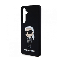 Клип-кейс (накладка) CG Mobile Lagerfeld Karl для Samsung Galaxy S24 силикон, "NFT 3D Karl" чёрный