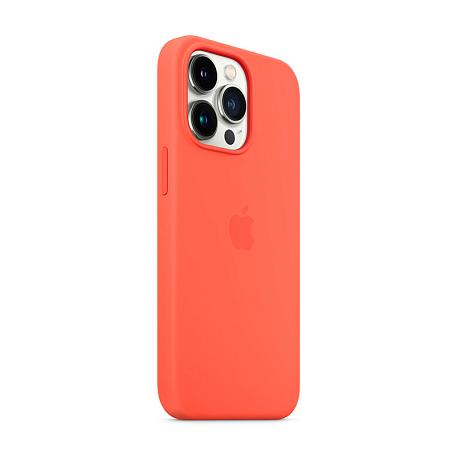 Клип-кейс (накладка) Apple Silicone Case MagSafe для Apple iPhone 13 Pro (Уценка) Nectarine (хорошее состояние, точка на чехле) - 2