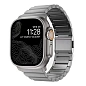 Блочный браслет Nomad Titanium Band для Apple Watch 44 / 45 / 46 / 49mm титан, сталь серебристый