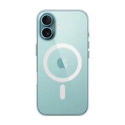Клип-кейс (накладка) Clear Case MagSafe для Apple iPhone 16 поликарбонат, прозрачный