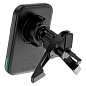 Автомобильный держатель магнитный WIWU QI2.0 MAGO Wireless Charger с беспроводной зарядкой (зажим) чёрный - 2
