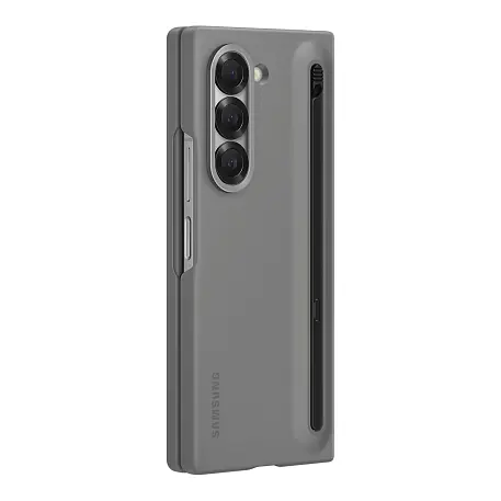 Клип-кейс (накладка) Samsung S Pen Case для Samsung Galaxy Z Fold 6 полиуретан, поликарбонат, серый - 3