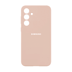 Клип-кейс (накладка) Silicone cover закрытый для Samsung Galaxy S23 FE силикон, пудровый