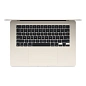 Ноутбук Apple Macbook Air 15" (2025) M4 24 ГБ, 512 ГБ SSD (MC6K4), "сияющая звезда" - 2