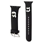 Ремешок CG Mobile Karl Lagerfeld 3D Rubber NFT Karl and Choupette Head для Apple Watch 38 / 40 / 41 / 42mm силикон чёрный