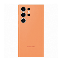 Клип-кейс (накладка) Samsung Silicone Case для Samsung Galaxy S23 Ultra силикон, поликарбонат, оранжевый