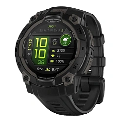 Умные часы Garmin Instinct 3 45mm Amoled  чёрный (угольно-чёрный ремешок)