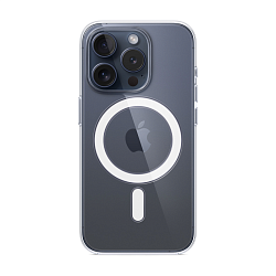 Клип-кейс (накладка) Apple Clear Case MagSafe для Apple iPhone 15 Pro поликарбонат, прозрачный