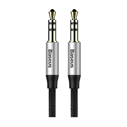 Аудиокабель Baseus Yiven M30 (3.5mm mini Jack to 3.5mm mini jack) 1 м, чёрный с серым