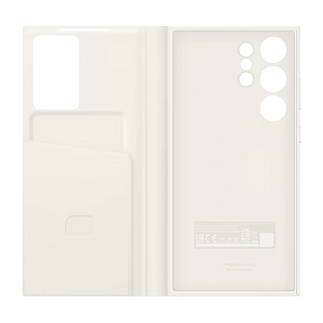 Чехол-книжка Samsung Smart View Wallet Case для Samsung Galaxy S23 Ultra полиуретан, поликарбонат, кремовый - 5