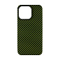 Клип-кейс (накладка) K-DOO Kevlar для Apple iPhone 13 Pro кевлар, чёрно-зелёный (полоска)