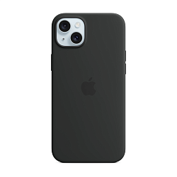 Клип-кейс (накладка) Apple Silicone Case MagSafe для Apple iPhone 15 Plus силикон, Black