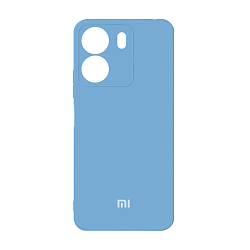 Клип-кейс (накладка) Silicone cover закрытый для Xiaomi Redmi 13C / Poco C65 силикон, голубой