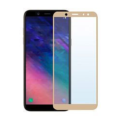 Защитное стекло 3D Classic для Samsung Galaxy A6 / J6, золотая рамка