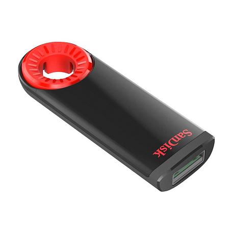 USB-флешка SanDisk Cruzer Dial 16 ГБ, чёрный с красным - 3