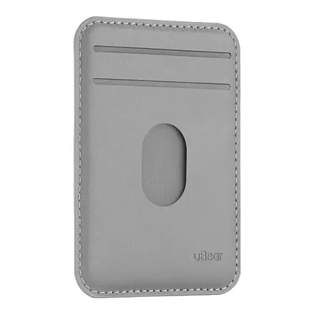 Кардхолдер uBear Split для Apple iPhone экокожа, серый - 3