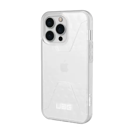 Клип-кейс (накладка) UAG Civilian для Apple iPhone 13 Pro поликарбонат, прозрачный (Ice) - 2