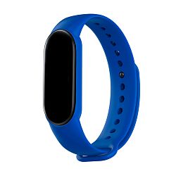 Спортивный ремешок для Mi Band 5 / 6 / 7 силикон синий