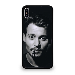 Клип-кейс (накладка) HK Design для Apple iPhone X / Xs силикон, "Джонни Депп"