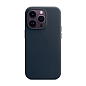Клип-кейс (накладка) Leather Case MagSafe для Apple iPhone 14 Pro кожа, тёмно-синий
