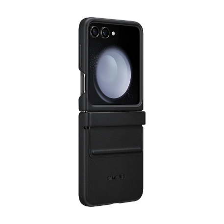 Клип-кейс (накладка) Samsung Eco-Leather Case для Samsung Galaxy Z Flip 5 экокожа, чёрный - 4