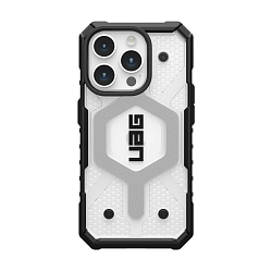 Клип-кейс (накладка) UAG Pathfinder Magsafe для Apple iPhone 15 Pro (Уценка) прозрачный (Ice)