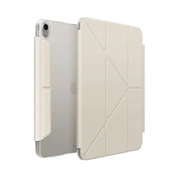 Чехол-книжка c отделением под стилус UNIQ Camden Click для Apple iPad Air 11" (2024 / 2025 / 2026) полиуретан, искусственная кожа, бежевый