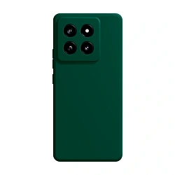 Клип-кейс (накладка) Silicone cover закрытый для Xiaomi 14T Pro силикон, тёмно-зелёный