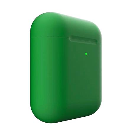 Беспроводные наушники Apple AirPods 2 с зарядным футляром тёмно-зелёный матовый (6020) - 3