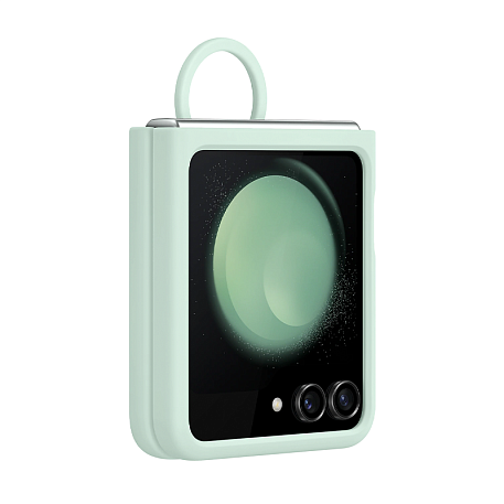 Клип-кейс (накладка) Samsung Silicone Case with Ring для Samsung Galaxy Z Flip 5 силикон, мятный - 2