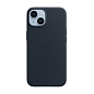 Клип-кейс (накладка) Leather Case MagSafe для Apple iPhone 14 кожа, тёмно-синий