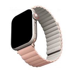 Магнитный браслет UNIQ Revix для Apple Watch 42 / 44 / 45 / 49mm силикон розово-бежевый