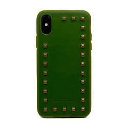 Клип-кейс (накладка) Santa Barbara Debonair для Apple iPhone X / Xs силикон, зелёный