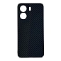 Клип-кейс (накладка) Luxo Carbon для Xiaomi Redmi 13C / Poco C65 пластик, чёрно-серый