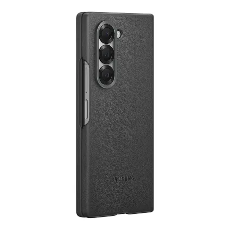 Клип-кейс (накладка) Samsung Kindsuit Case для Samsung Galaxy Z Fold 6 экокожа, серый - 4