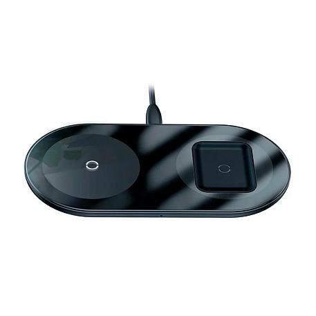 Беспроводное зарядное устройство Baseus Simple 2in1 Wireless Charger 15 Вт чёрный - 2