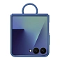 Клип-кейс (накладка) Samsung Silicone Case with Ring для Samsung Galaxy Z Flip 7 силикон, поликарбонат, синий - 2