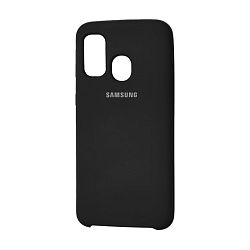 Клип-кейс (накладка) Silicone cover для Samsung Galaxy A21s силикон, чёрный