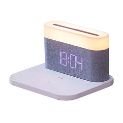 Умный ночник  VFZ Led Lamp Clock Wireless Charger C07 белый