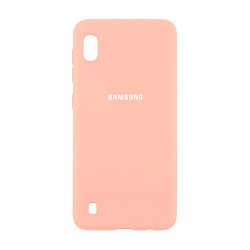 Клип-кейс (накладка) Silicone cover закрытый для Samsung Galaxy A10 силикон, персиковый